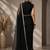 Black solid pure georgette embellished ready to wear saree
