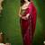 Pink pure georgette solid ready to wear saree