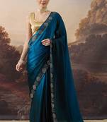 Sawaroj diamond work ombre satin ready to wear saree