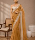 Pure georgette solid ready to wear ready to wear saree