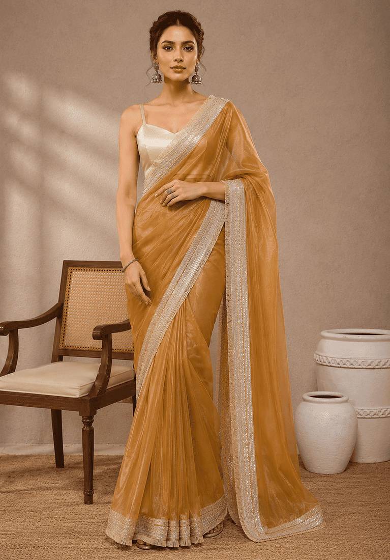 Pure georgette solid ready to wear ready to wear saree