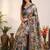 Multicolor Chinon Silk Blend Saree With Mirror Work