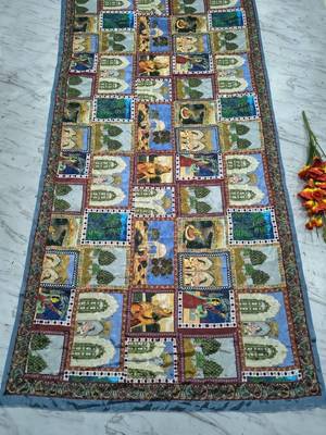 Multicolor Chinon Silk Blend Saree With Mirror Work 3