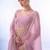 Embellished beads and stones chiffon ready to saree
