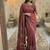 Red Print And Real Mirror Work Silk Blend Saree