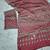 Red Print And Real Mirror Work Silk Blend Saree