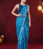 Solid pure chiffon ready to wear saree