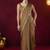 Aari work floral silk blend ready to wear saree