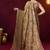 Aari work floral silk blend ready to wear saree
