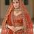 Rust Premium Silk Bridal Lehenga Choli with Double Dupatta, Zardozi & Hand Embroidery