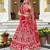 Red Premium Silk Bridal Lehenga Choli with Double Dupatta, Zardozi & Hand Embroidery