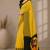 Satin quirky striped printed pre-draped saree