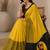 Satin quirky striped printed pre-draped saree