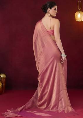 Solid pure chiffon ready to wear  saree 4