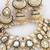 Emerald green beaded pendant necklace and earring set
