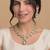 Emerald green necklace and jhumka set