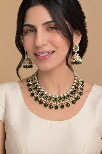 Red bridal jewelry set