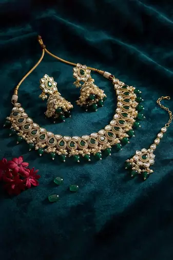 Red bridal jewelry set