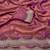pink color embroidery work with cut work border and havy daimond work silk blend saree