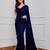 Navy Blue Party Wear Georgette Saree With Sequin Embroidery Work