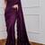 Wine Party Wear Georgette Saree With Sequin Embroidery Work