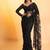 Black Sequins Embroidery Work Net Saree