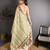 yellow color premium cotton blend flower-peacock printed sarees