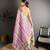 pink color premium cotton blend flower-peacock printed sarees