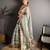 grey color premium cotton blend flower-peacock printed sarees