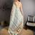 grey color premium cotton blend flower-peacock printed sarees