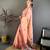 pink color muga cotton blend woven with flower printed saree