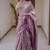 purple color kanchipuram silk blend zari weaving saree with blouse piece