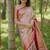 red color kanchipuram silk blend zari weaving saree with blouse piece