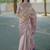 lavender color kanchipuram silk blend zari weaving saree with blouse piece