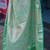 green color kanchipuram silk blend zari weaving saree with blouse piece