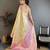 chiku-pink color kanchipuram silk blend flower zari woven saree with blouse