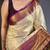 chiku-purple color kanchipuram silk blend flower zari woven saree with blouse