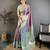 purple color kanjivaram silk blend flower zari woven saree with blouse