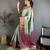 sky blue color kanjivaram silk blend flower zari woven saree with blouse