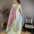 purple color kanjivaram silk blend flower zari woven saree with blouse