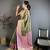 mehendi color kanjivaram silk blend flower zari woven saree with blouse