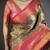 black -pink color kanjivaram silk blend flower zari woven saree with blouse