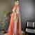 sky blue color kanjivaram silk blend jacquard zari woven sarees