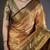orange color kanjivaram silk blend flower zari woven saree with blouse