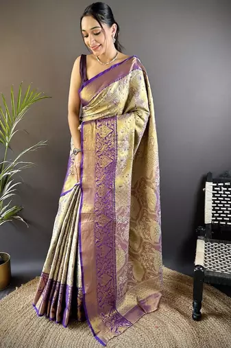 pista color kanjivaram silk blend jacquard zari woven sarees