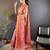 pink color kanjivaram silk blend jacquard zari woven sarees