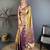 yellow color kanjivaram silk blend zari weaving saree with blouse 