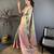 skyblue color kanjivaram silk blend zari weaving saree with blouse 