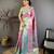 rani pink color kanjivaram silk blend zari weaving saree with blouse 