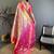 pink color kanjivaram silk blend zari weaving saree with blouse 